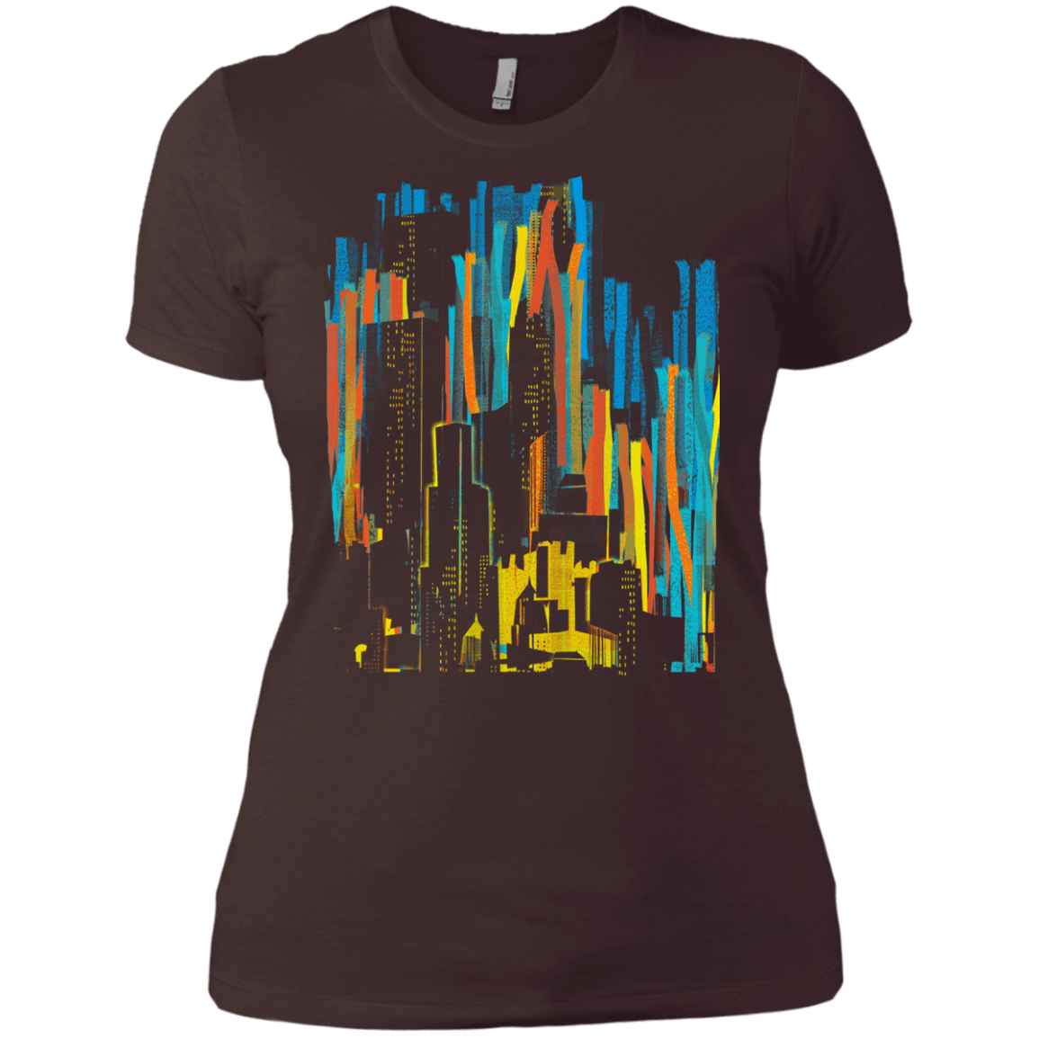 T-Shirts Dark Chocolate / X-Small Stripey City Women's Premium T-Shirt