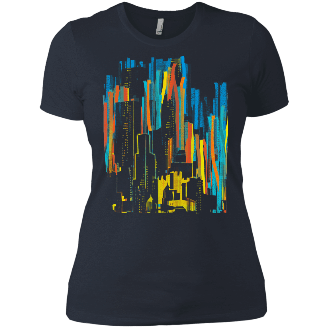 T-Shirts Indigo / X-Small Stripey City Women's Premium T-Shirt