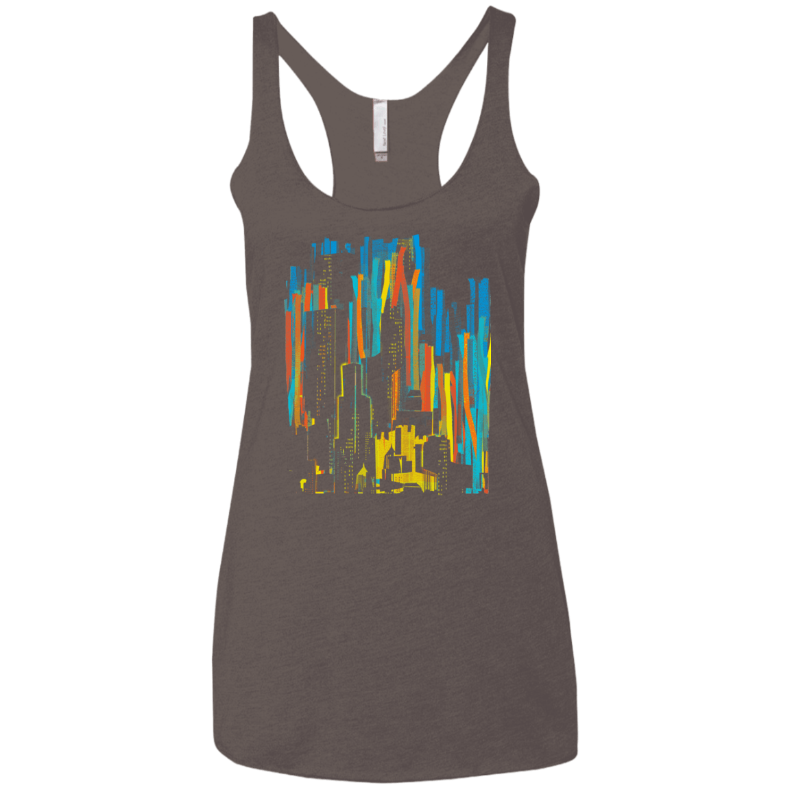 Stripey City Women's Triblend Racerback Tank