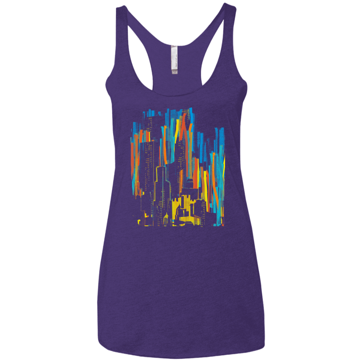 Stripey City Women's Triblend Racerback Tank