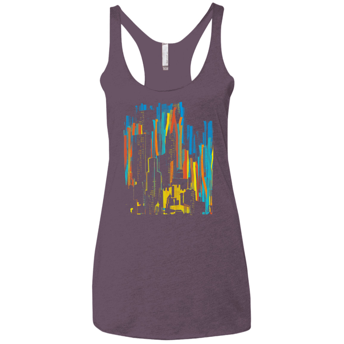 Stripey City Women's Triblend Racerback Tank