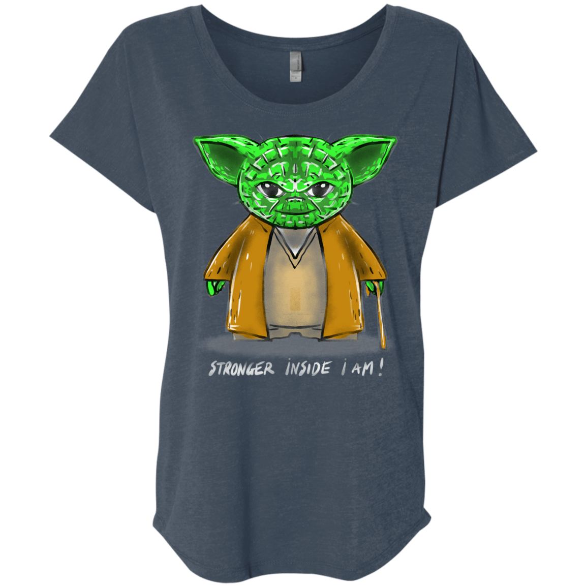 T-Shirts Indigo / X-Small Stronger Inside Triblend Dolman Sleeve