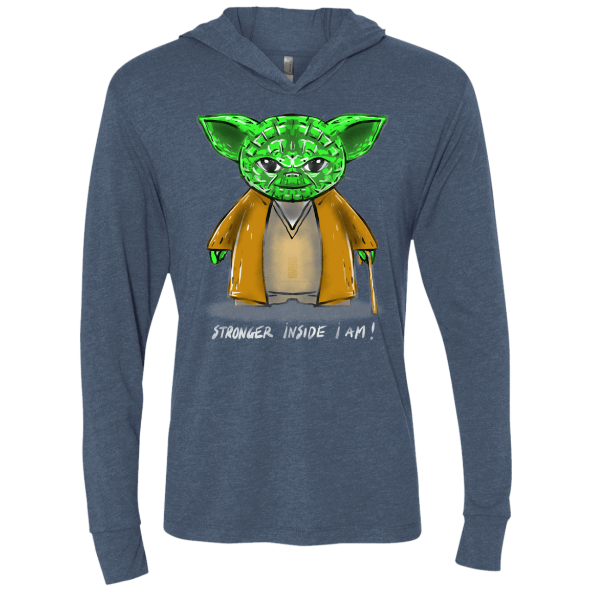 T-Shirts Indigo / X-Small Stronger Inside Triblend Long Sleeve Hoodie Tee