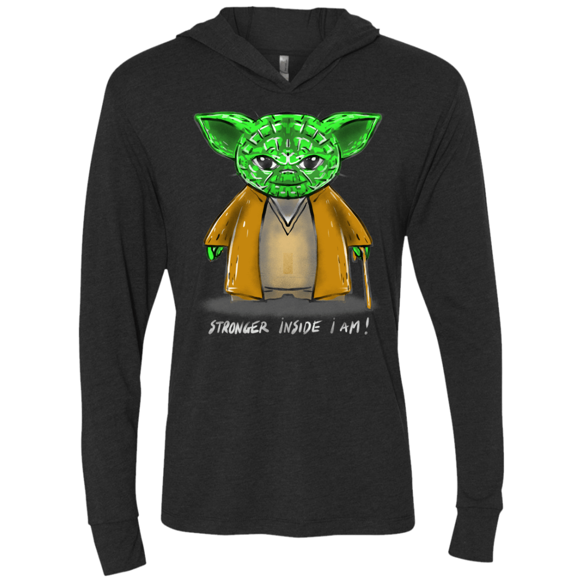 T-Shirts Vintage Black / X-Small Stronger Inside Triblend Long Sleeve Hoodie Tee