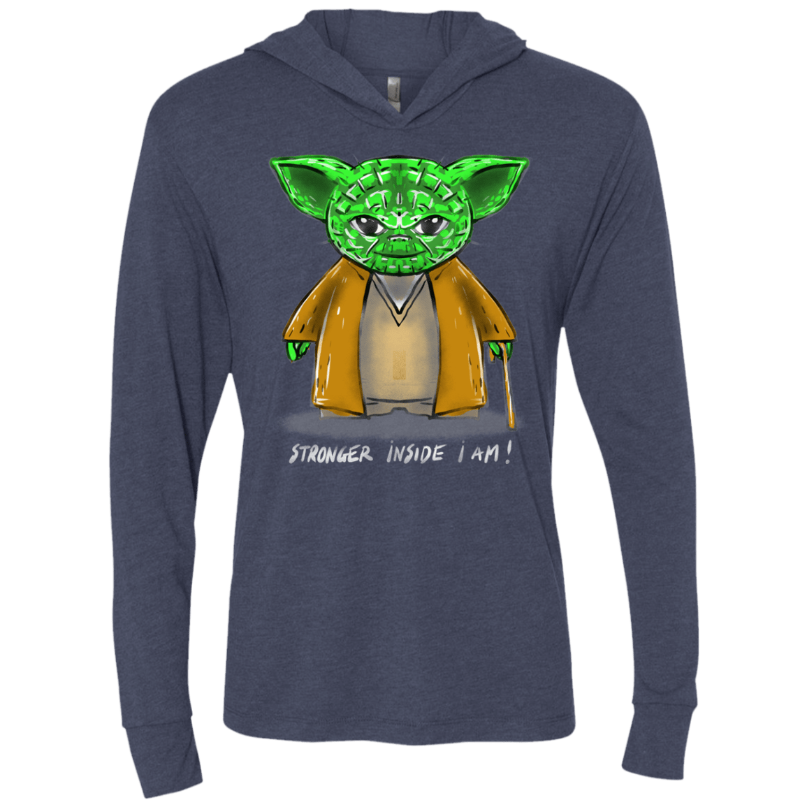 T-Shirts Vintage Navy / X-Small Stronger Inside Triblend Long Sleeve Hoodie Tee