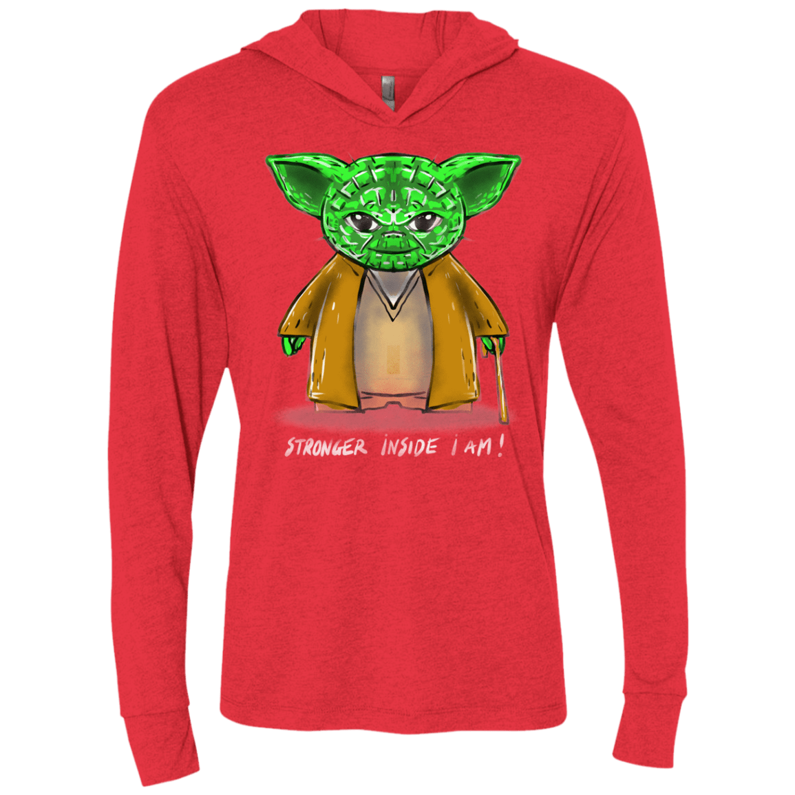 T-Shirts Vintage Red / X-Small Stronger Inside Triblend Long Sleeve Hoodie Tee