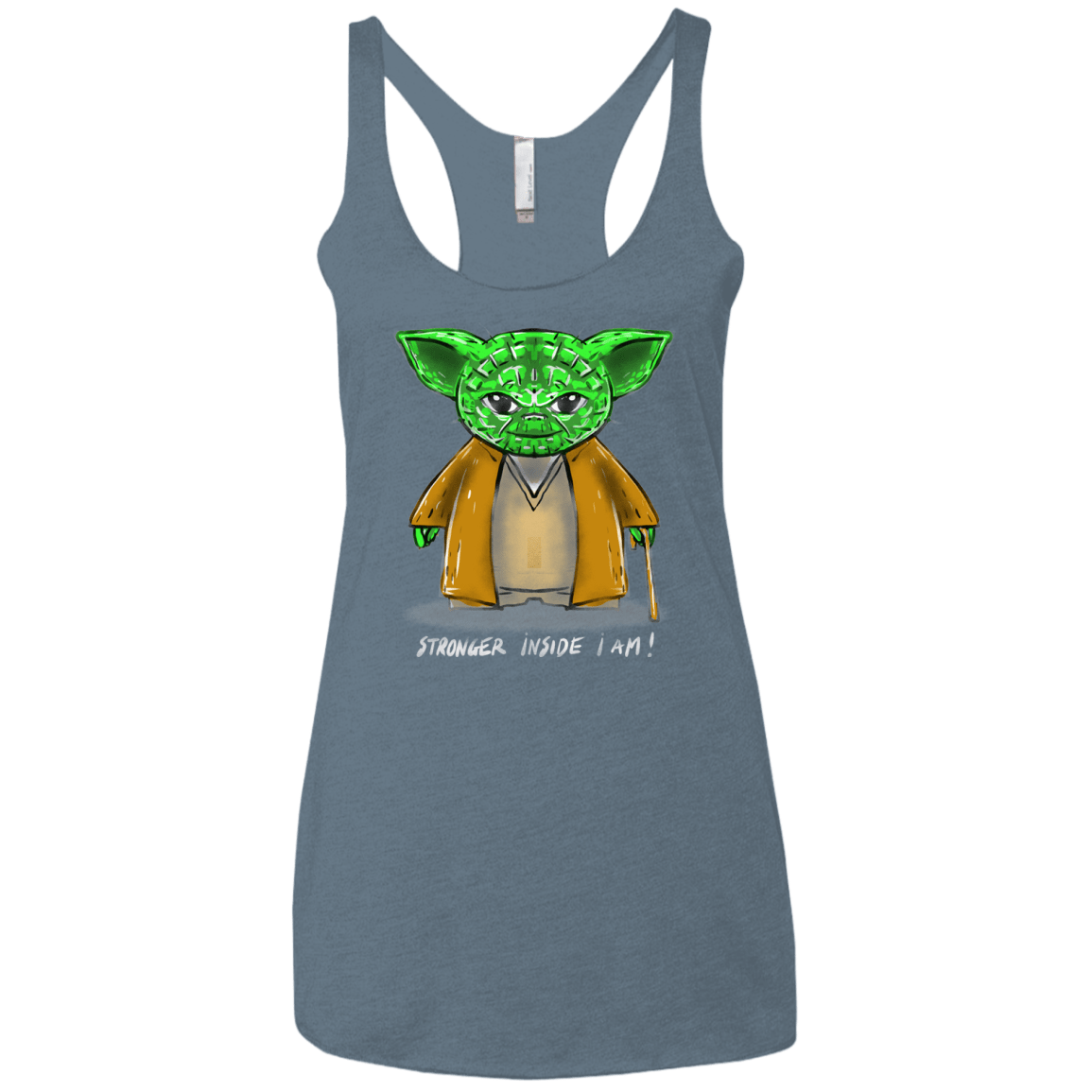 T-Shirts Indigo / X-Small Stronger Inside Women's Triblend Racerback Tank