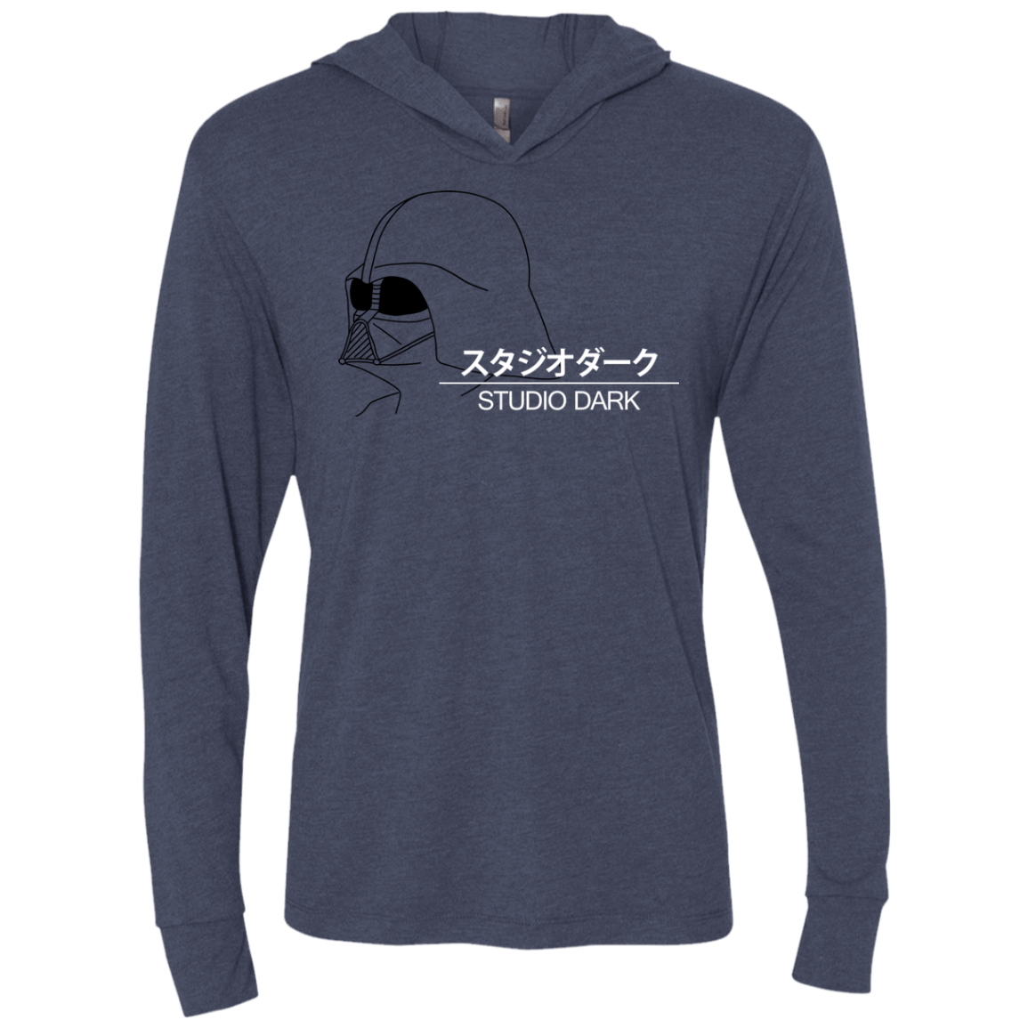 T-Shirts Vintage Navy / X-Small Studio dark Triblend Long Sleeve Hoodie Tee