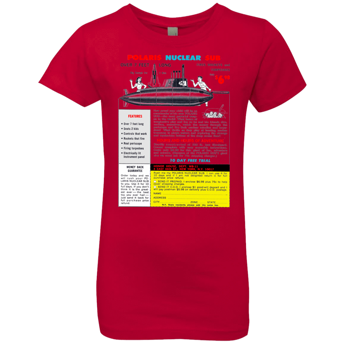 T-Shirts Red / YXS Sub Girls Premium T-Shirt