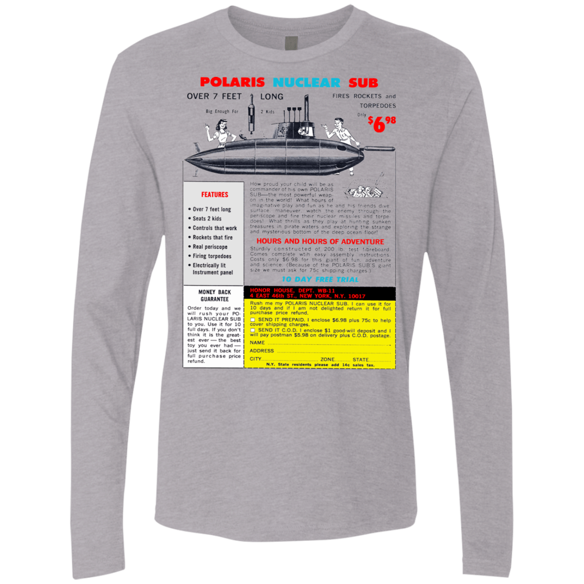 T-Shirts Heather Grey / Small Sub Men's Premium Long Sleeve