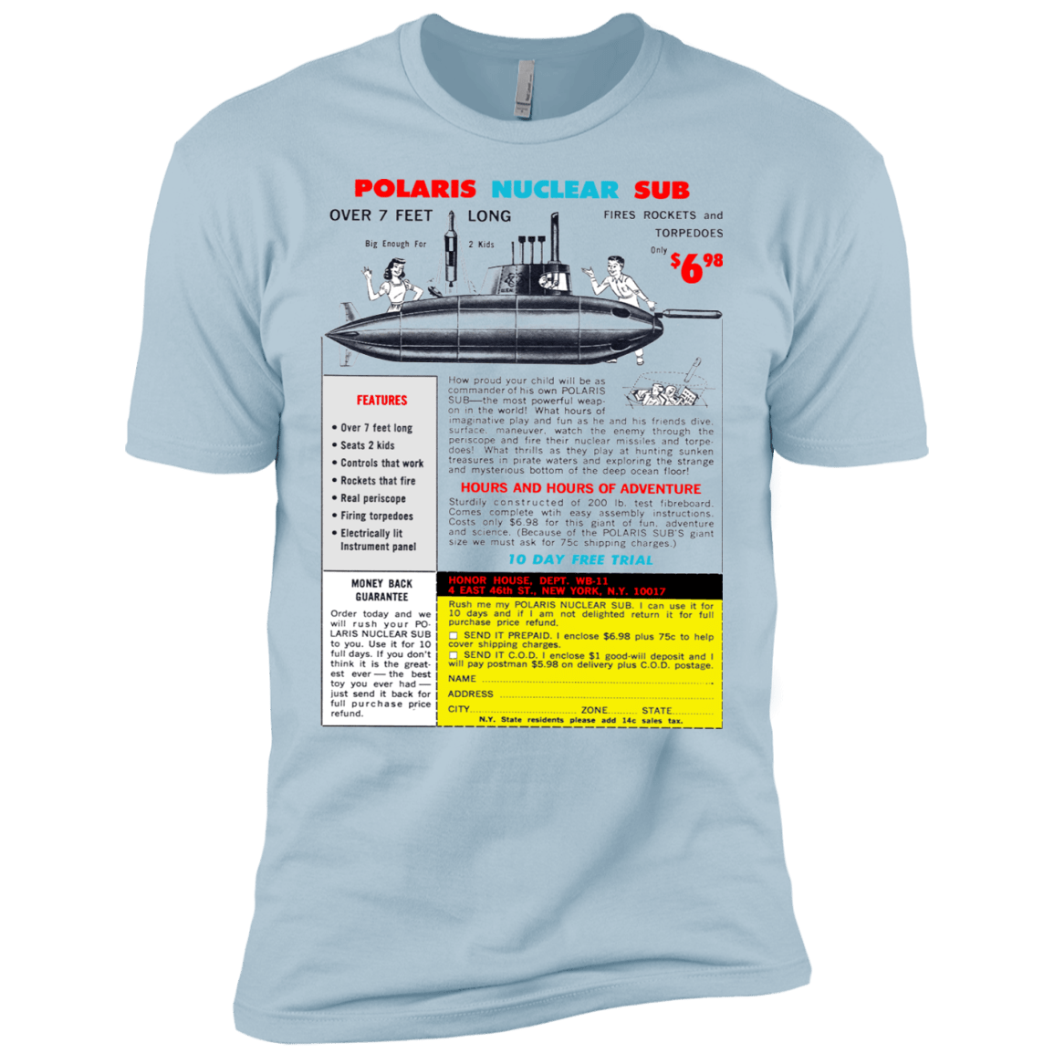 T-Shirts Light Blue / X-Small Sub Men's Premium T-Shirt