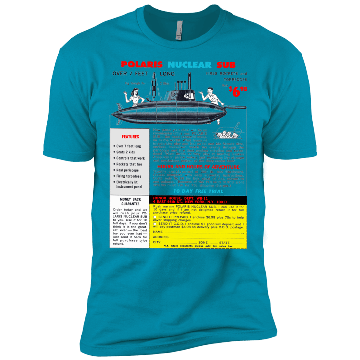 T-Shirts Turquoise / X-Small Sub Men's Premium T-Shirt