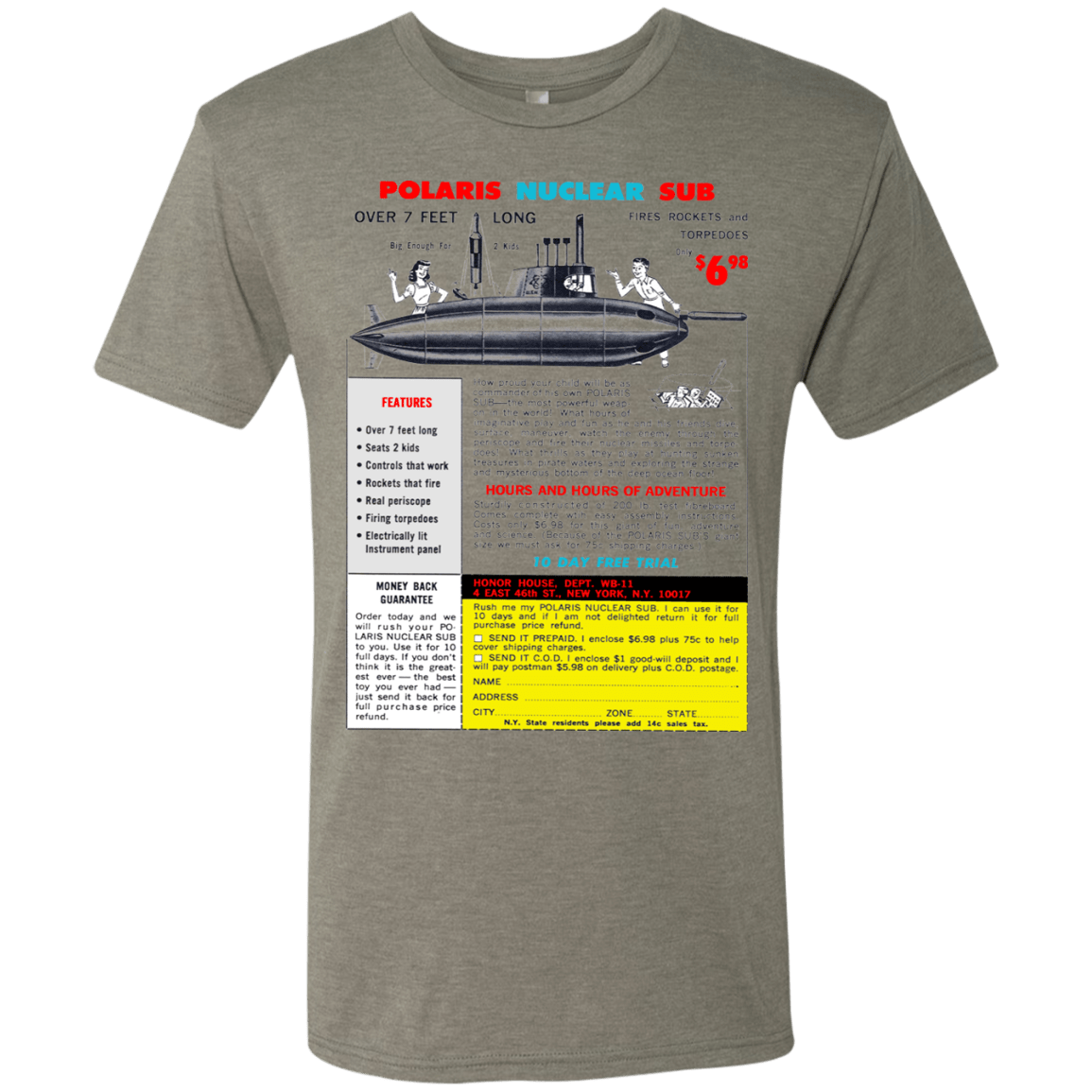 T-Shirts Venetian Grey / Small Sub Men's Triblend T-Shirt