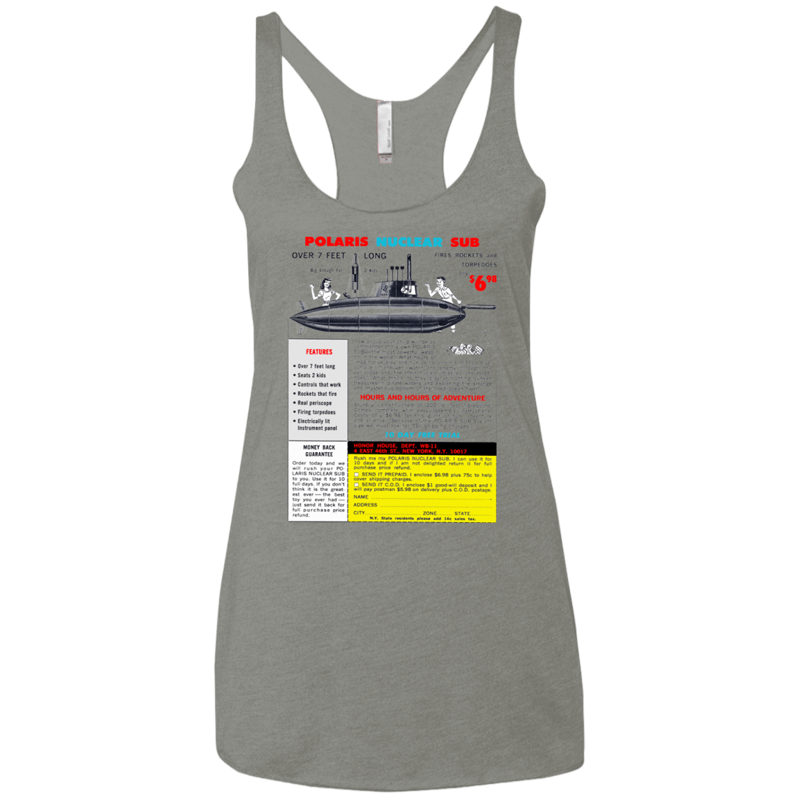 T-Shirts Venetian Grey / X-Small Sub Women's Triblend Racerback Tank
