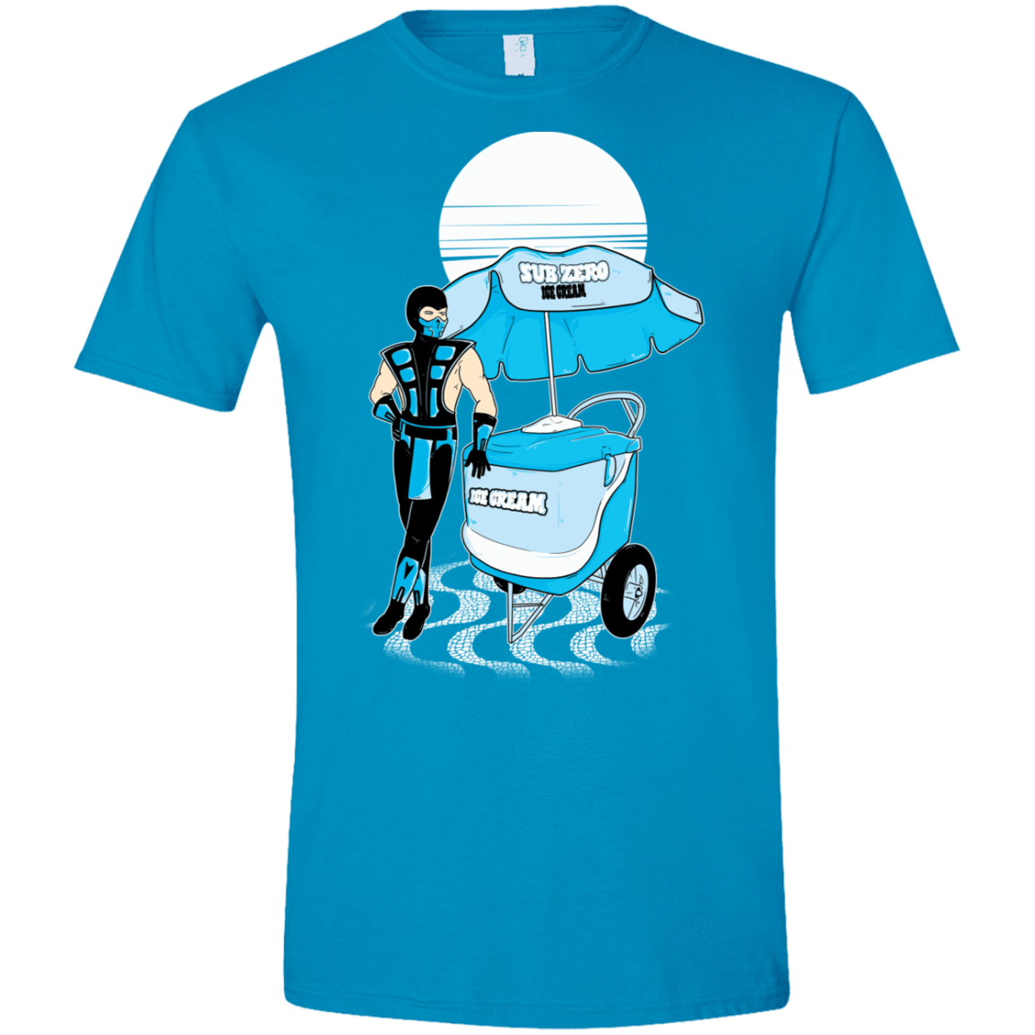 T-Shirts Sapphire / S Sub Zero Ice Cream Men's Semi-Fitted Softstyle