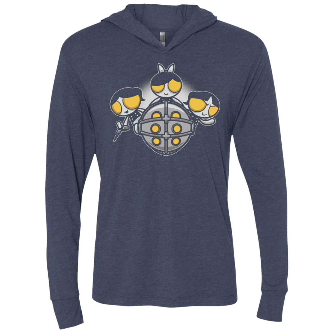 T-Shirts Vintage Navy / X-Small Sugar and Splice Triblend Long Sleeve Hoodie Tee