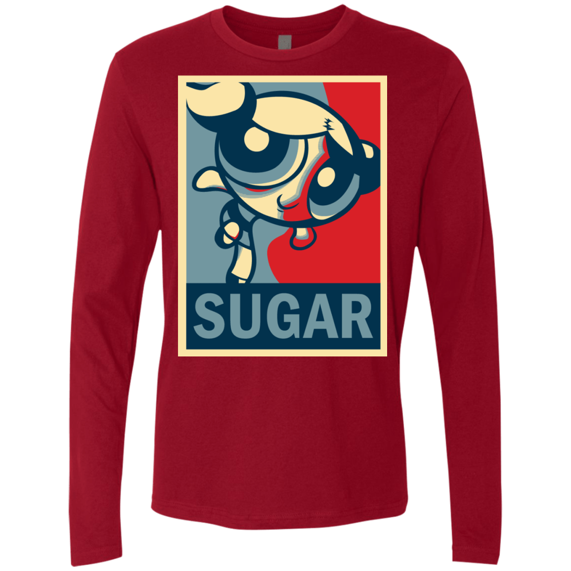 T-Shirts Cardinal / S Sugar Powerpuff Men's Premium Long Sleeve