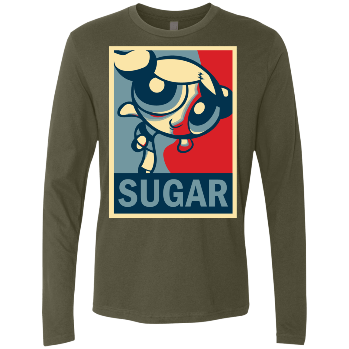 T-Shirts Military Green / S Sugar Powerpuff Men's Premium Long Sleeve