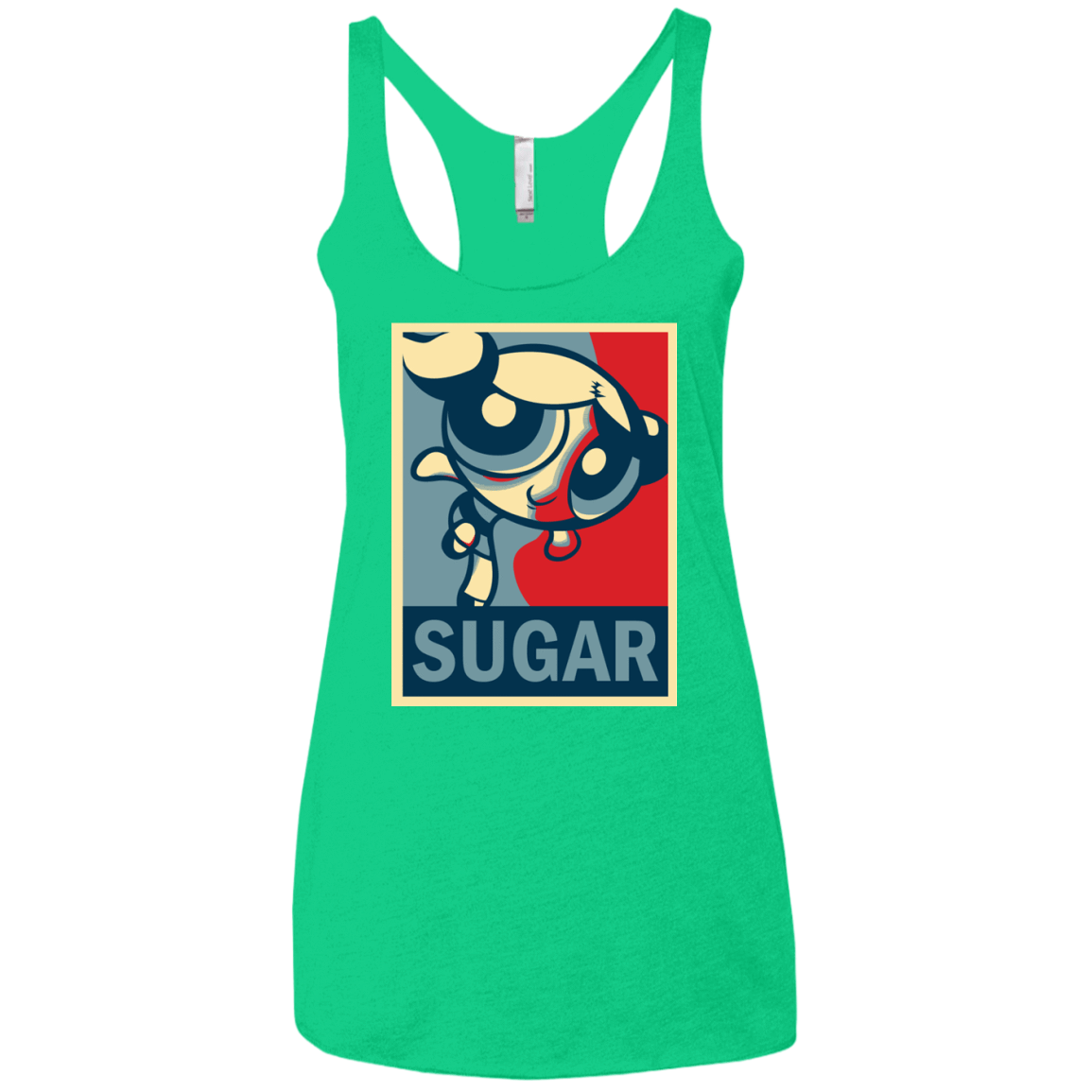 T-Shirts Envy / X-Small Sugar Powerpuff Women's Triblend Racerback Tank