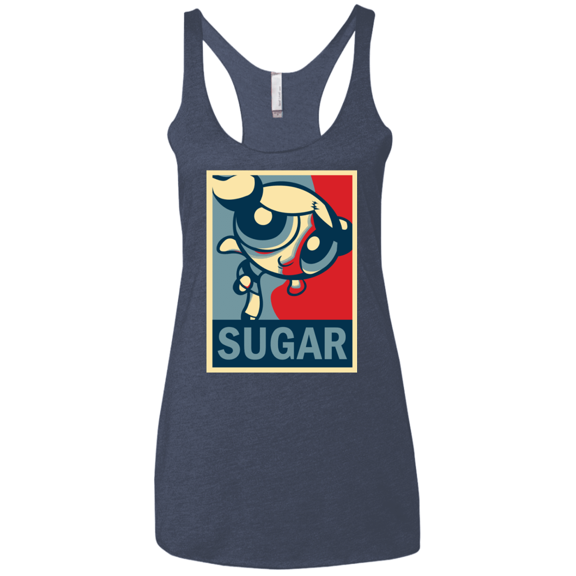 T-Shirts Vintage Navy / X-Small Sugar Powerpuff Women's Triblend Racerback Tank