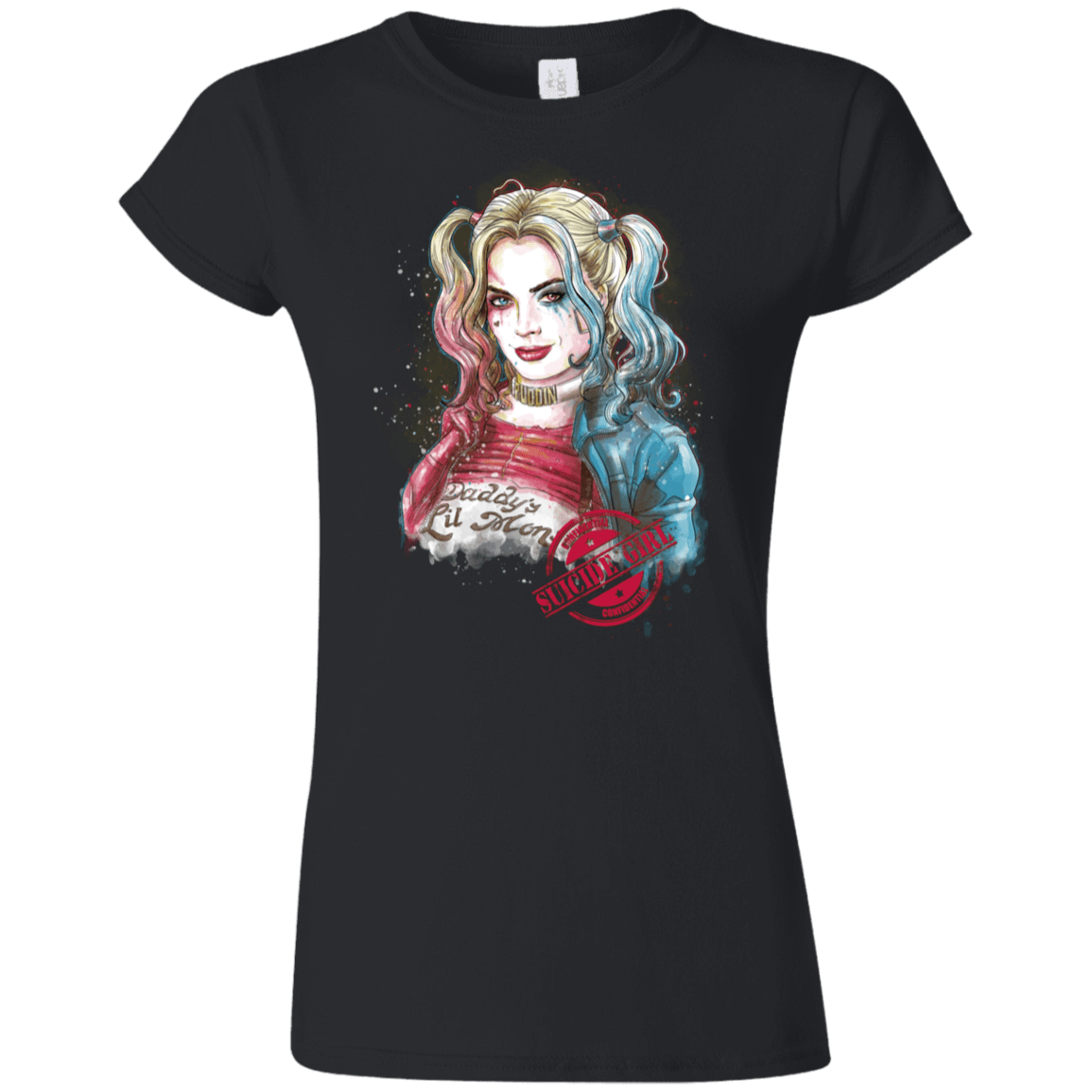 T-Shirts Black / S Suicide Girl Junior Slimmer-Fit T-Shirt