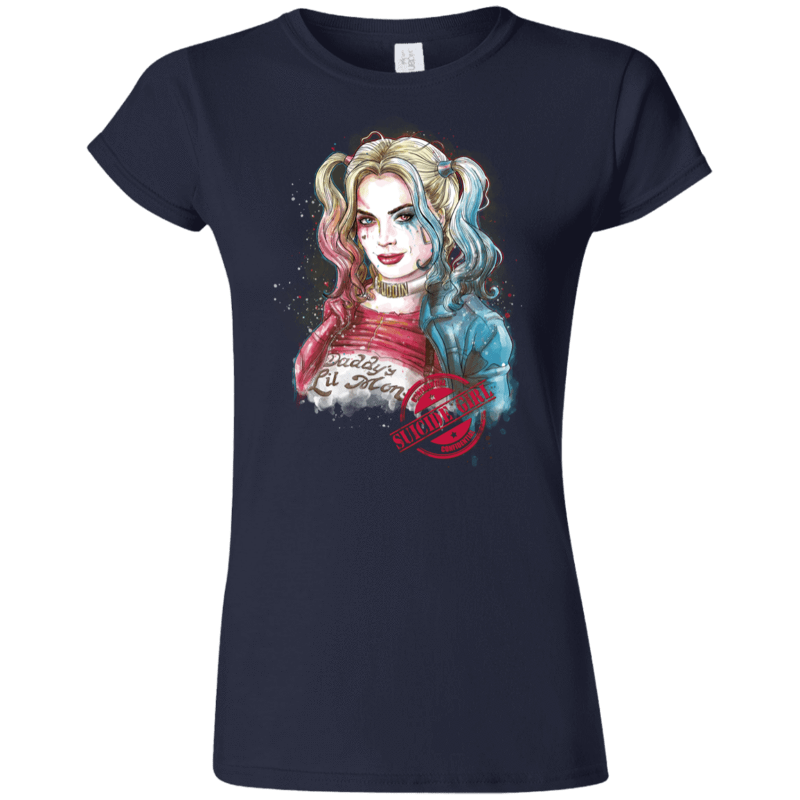 T-Shirts Navy / S Suicide Girl Junior Slimmer-Fit T-Shirt