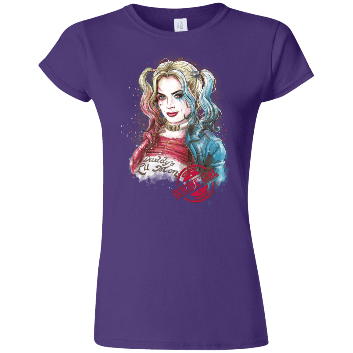 T-Shirts Purple / S Suicide Girl Junior Slimmer-Fit T-Shirt