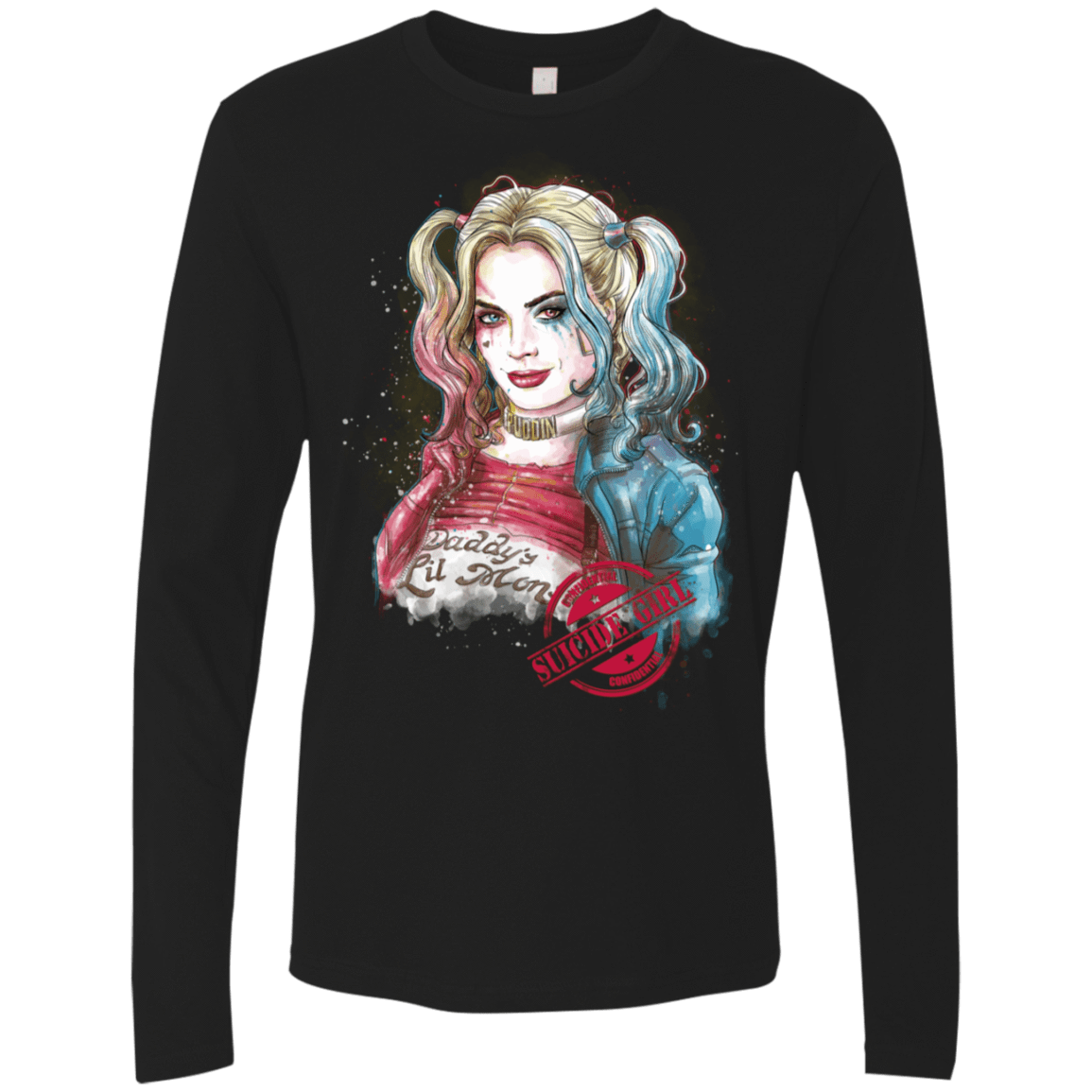T-Shirts Black / S Suicide Girl Men's Premium Long Sleeve