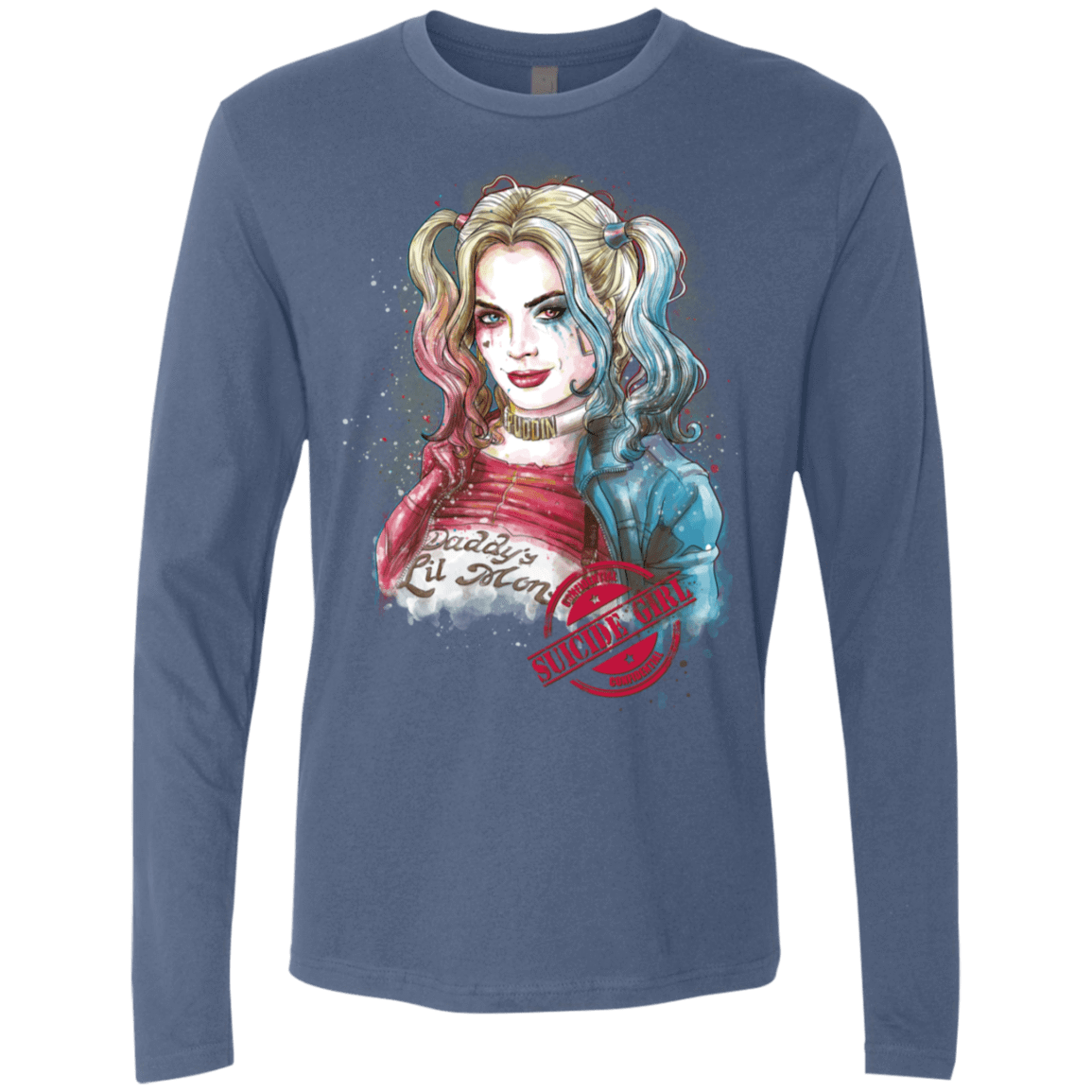 T-Shirts Indigo / S Suicide Girl Men's Premium Long Sleeve