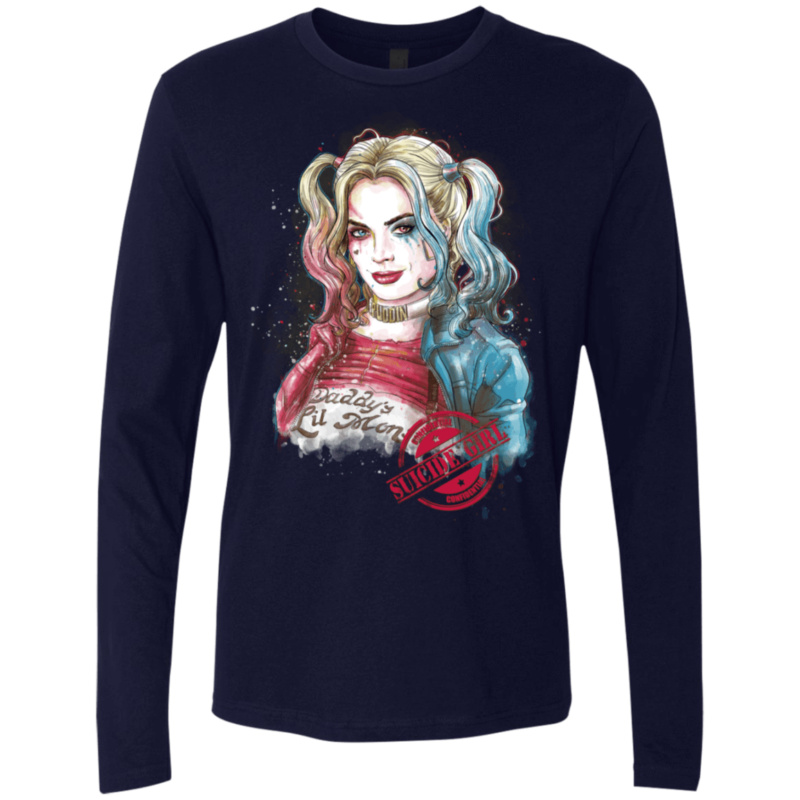 T-Shirts Midnight Navy / S Suicide Girl Men's Premium Long Sleeve