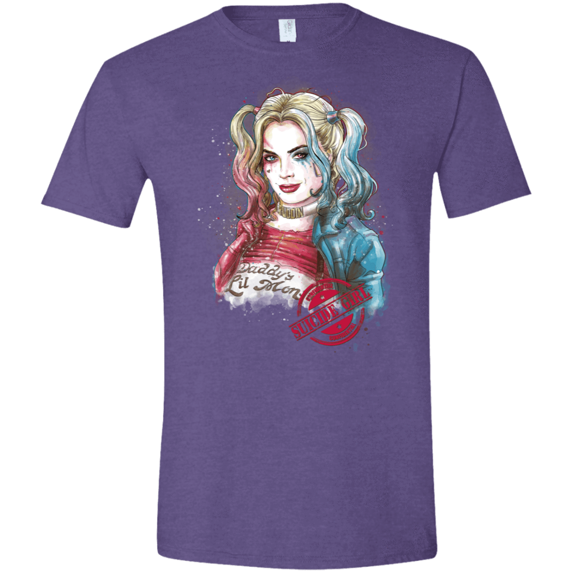 T-Shirts Heather Purple / S Suicide Girl Men's Semi-Fitted Softstyle