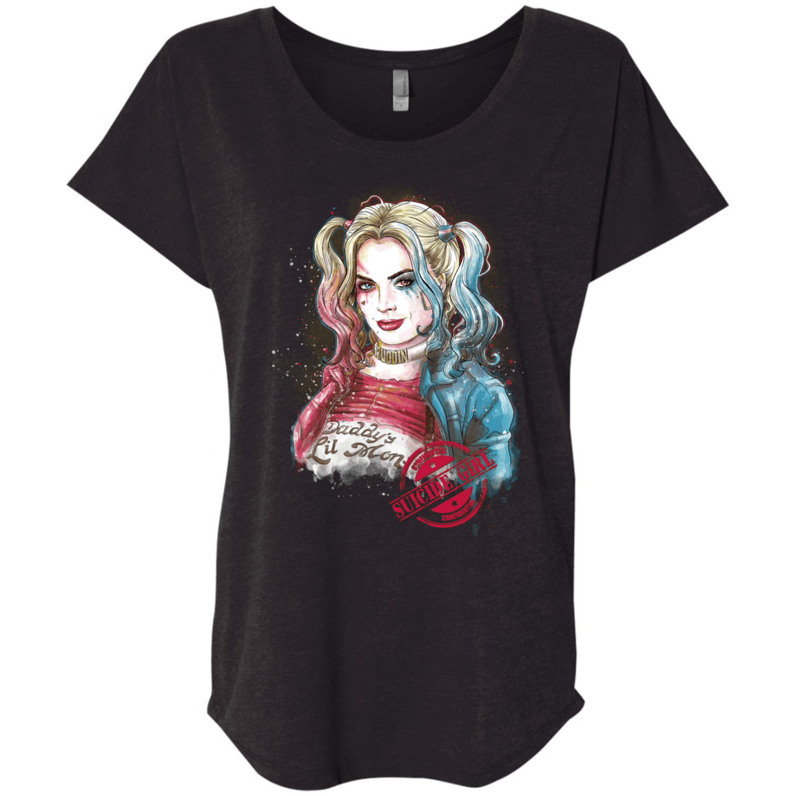 T-Shirts Vintage Black / X-Small Suicide Girl Triblend Dolman Sleeve