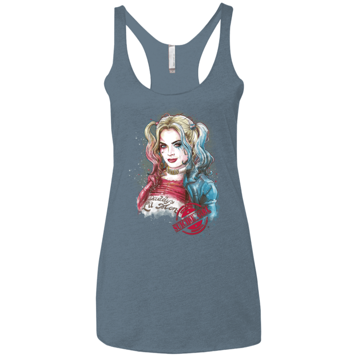 T-Shirts Indigo / X-Small Suicide Girl Women's Triblend Racerback Tank