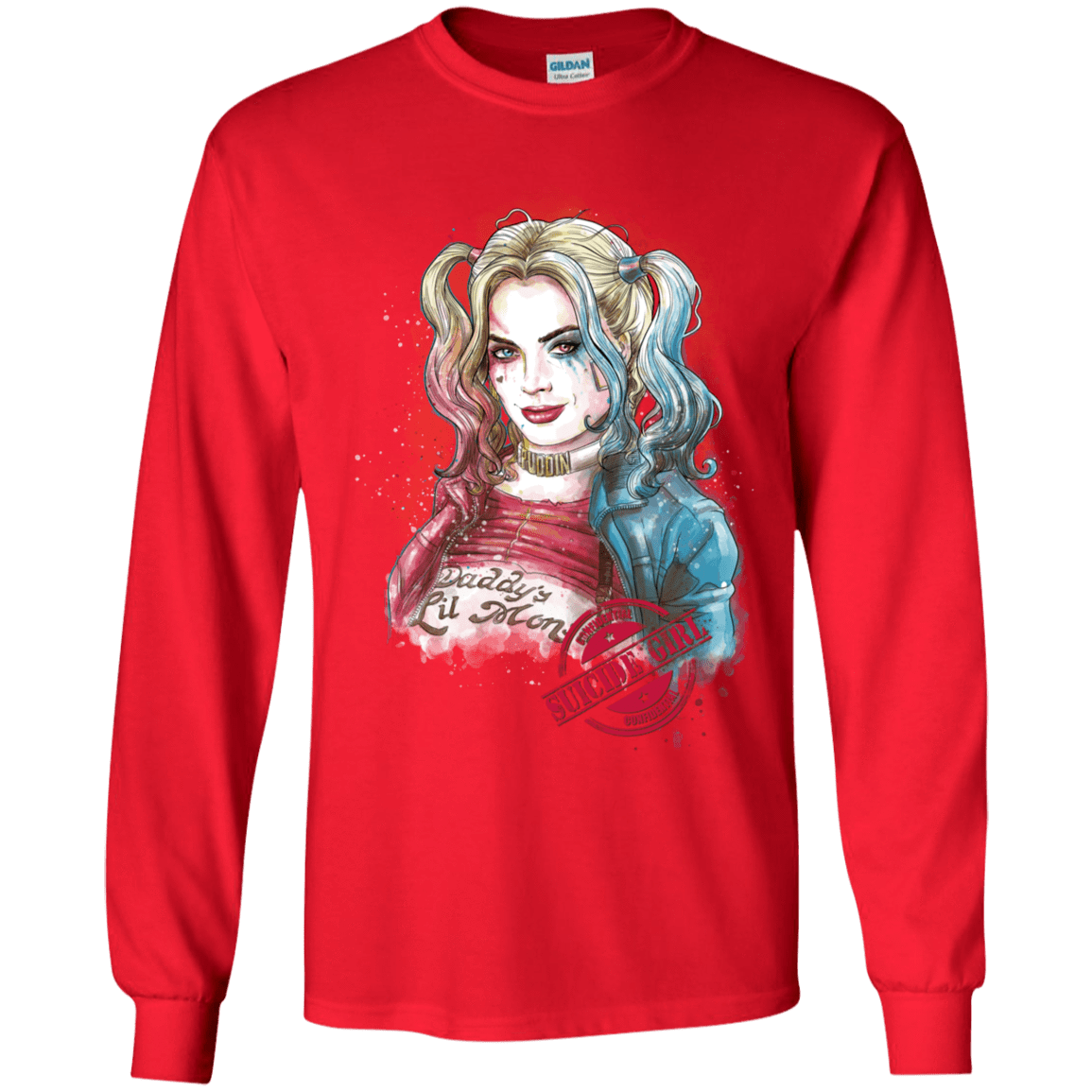T-Shirts Red / YS Suicide Girl Youth Long Sleeve T-Shirt