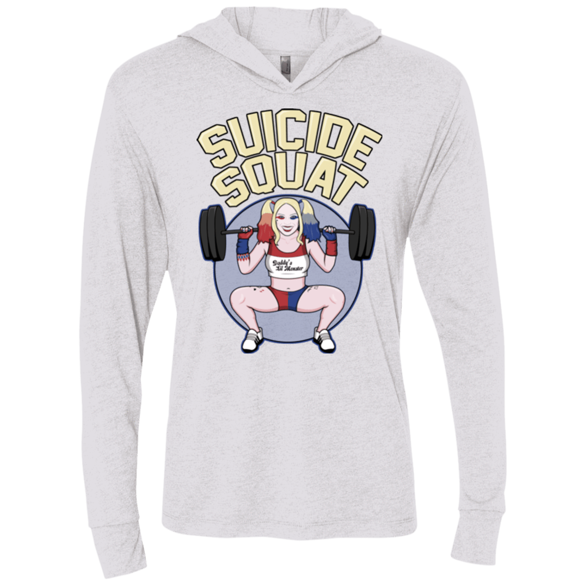 T-Shirts Heather White / X-Small Suicide Squat Triblend Long Sleeve Hoodie Tee