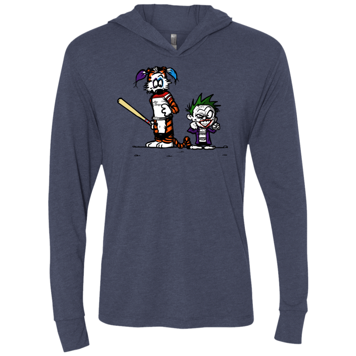 T-Shirts Vintage Navy / X-Small Suicide Tandem Triblend Long Sleeve Hoodie Tee