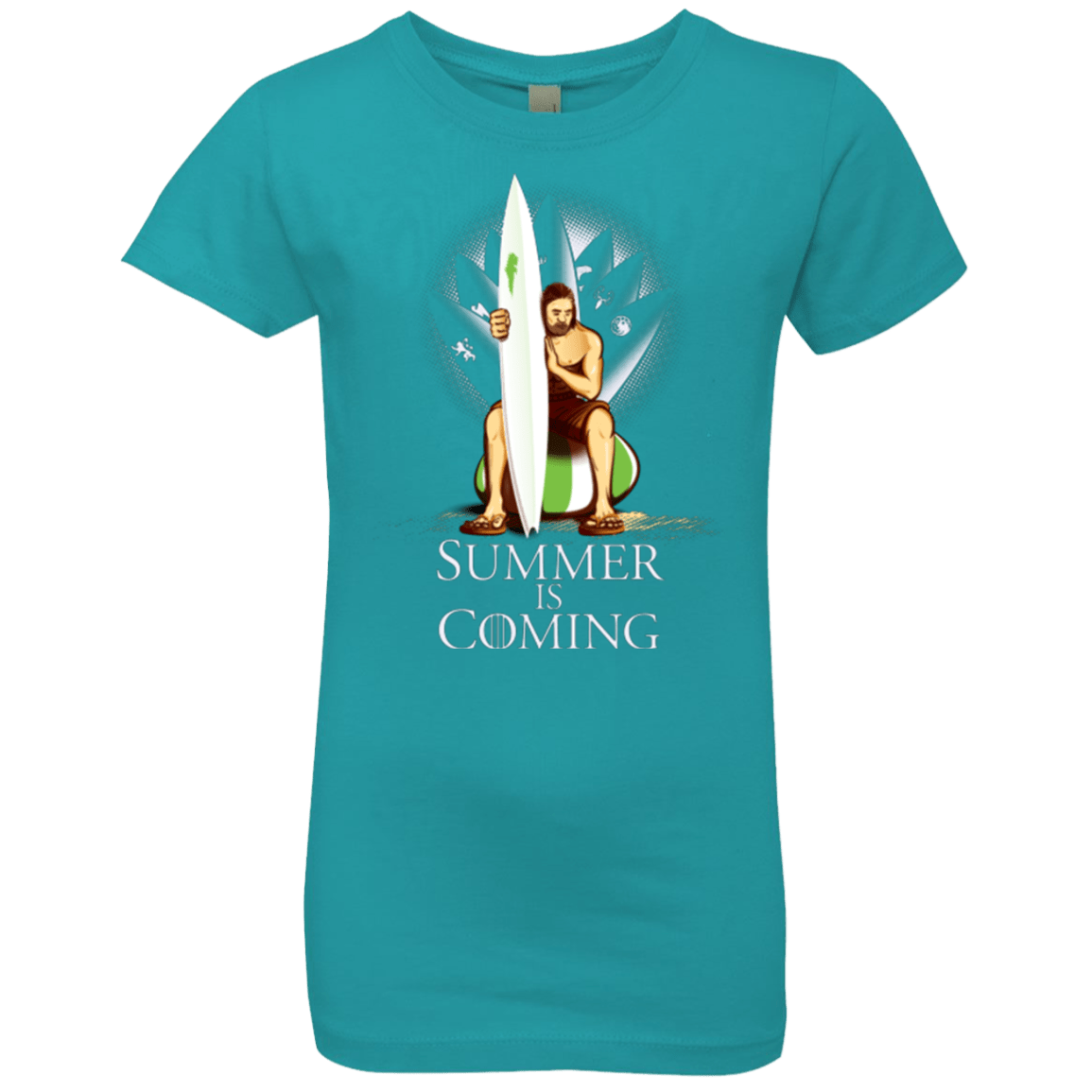 T-Shirts Tahiti Blue / YXS Summer is Coming Girls Premium T-Shirt