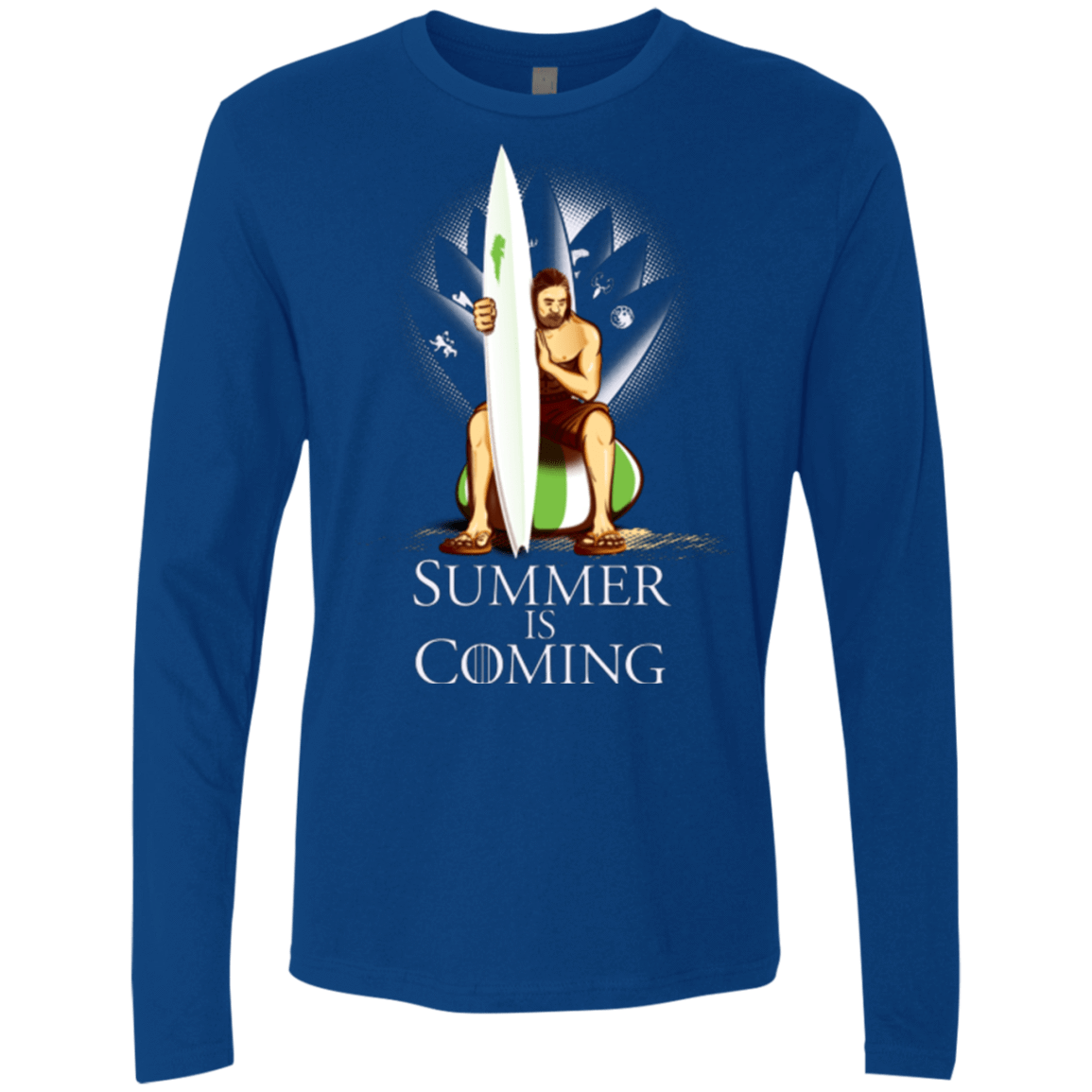 T-Shirts Royal / Small Summer is Coming Men's Premium Long Sleeve