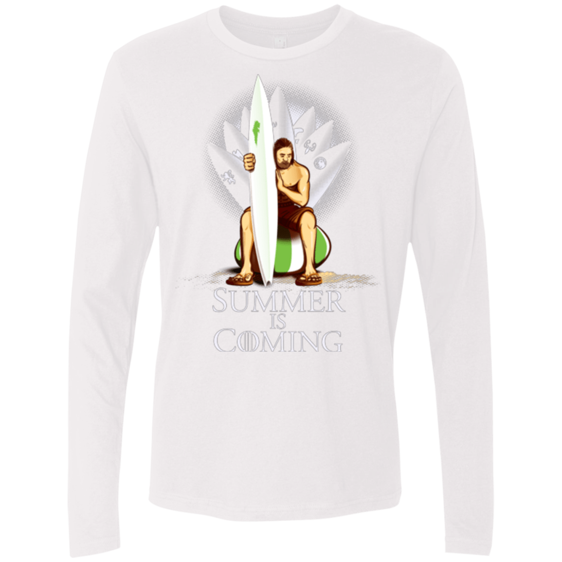 T-Shirts White / Small Summer is Coming Men's Premium Long Sleeve