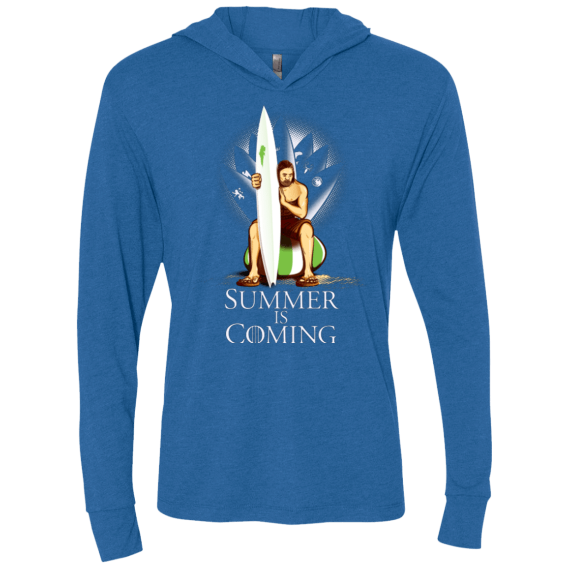 T-Shirts Vintage Royal / X-Small Summer is Coming Triblend Long Sleeve Hoodie Tee