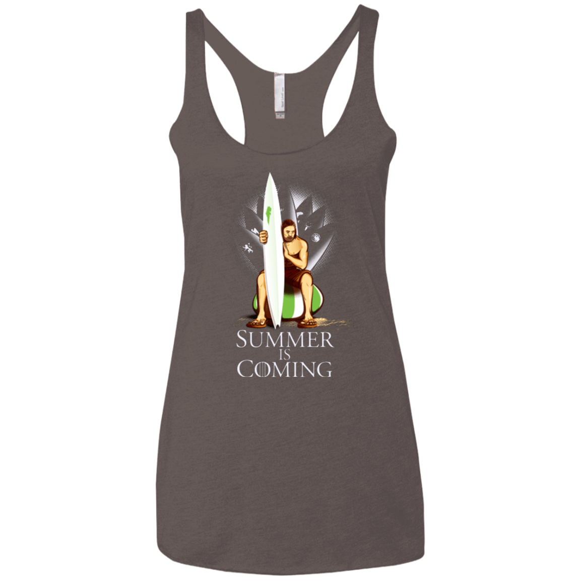 T-Shirts Macchiato / X-Small Summer is Coming Women's Triblend Racerback Tank