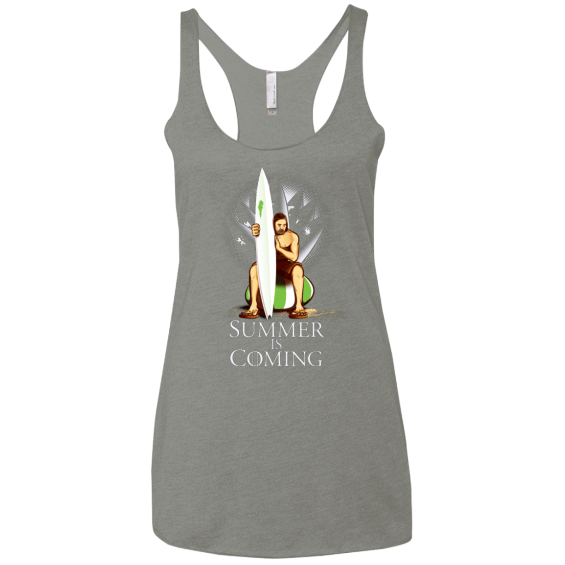 T-Shirts Venetian Grey / X-Small Summer is Coming Women's Triblend Racerback Tank