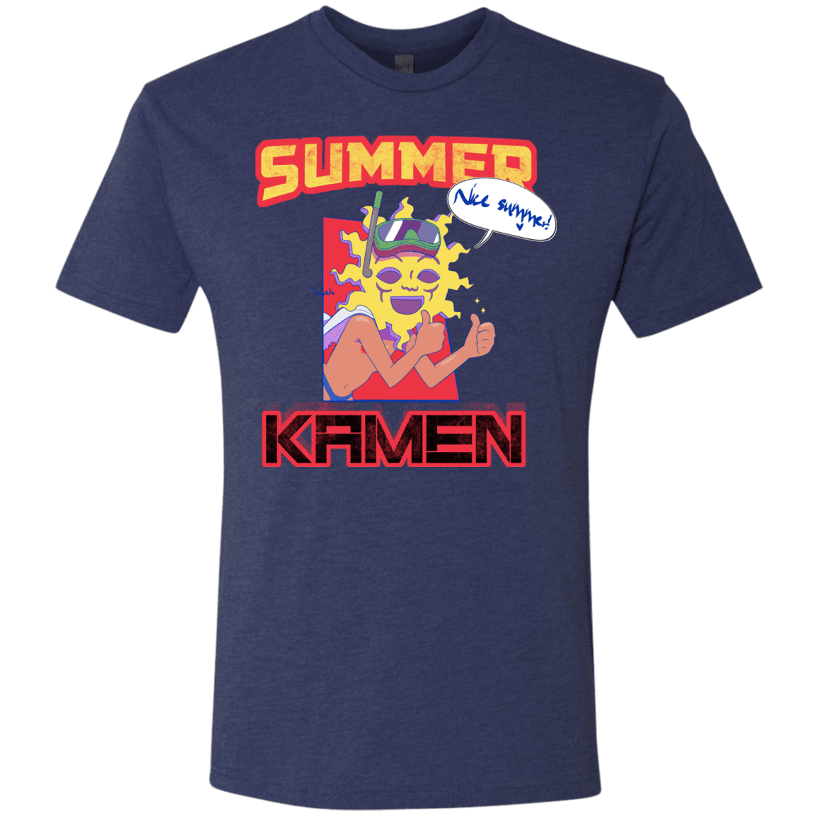 T-Shirts Vintage Navy / S Summer Kamen Men's Triblend T-Shirt