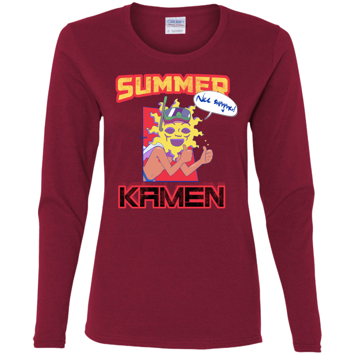 T-Shirts Cardinal / S Summer Kamen Women's Long Sleeve T-Shirt