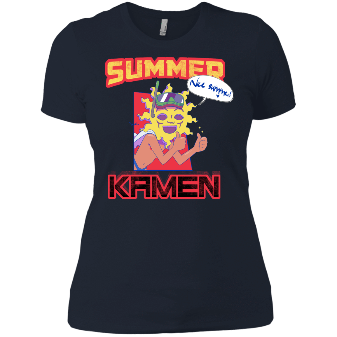 T-Shirts Midnight Navy / X-Small Summer Kamen Women's Premium T-Shirt