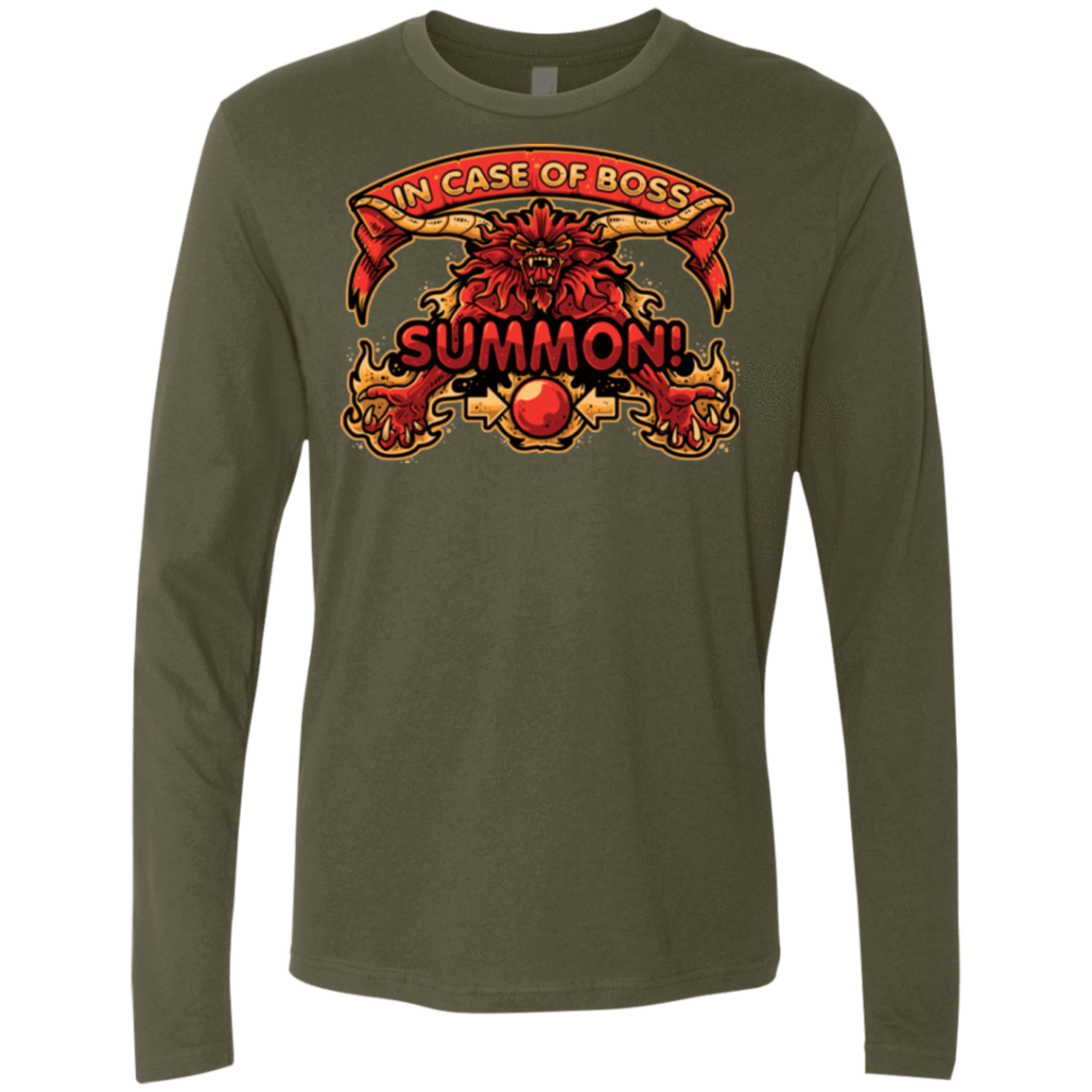 T-Shirts Military Green / Small SUMMON Men's Premium Long Sleeve