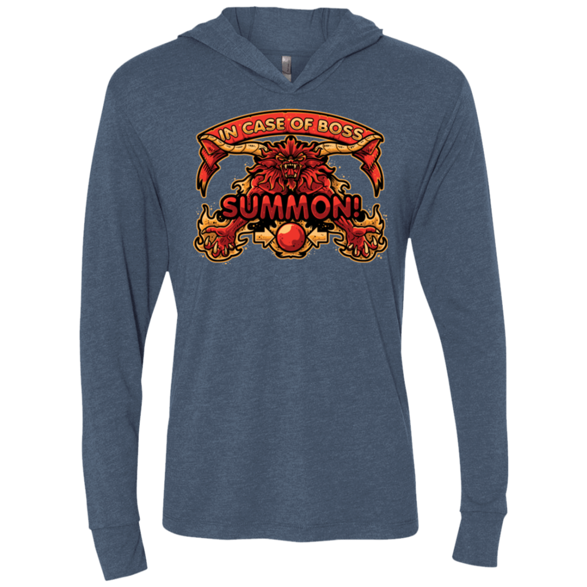 T-Shirts Indigo / X-Small SUMMON Triblend Long Sleeve Hoodie Tee