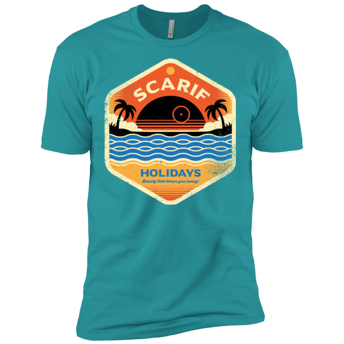 T-Shirts Tahiti Blue / X-Small Sun Sea & Space Stations Men's Premium T-Shirt