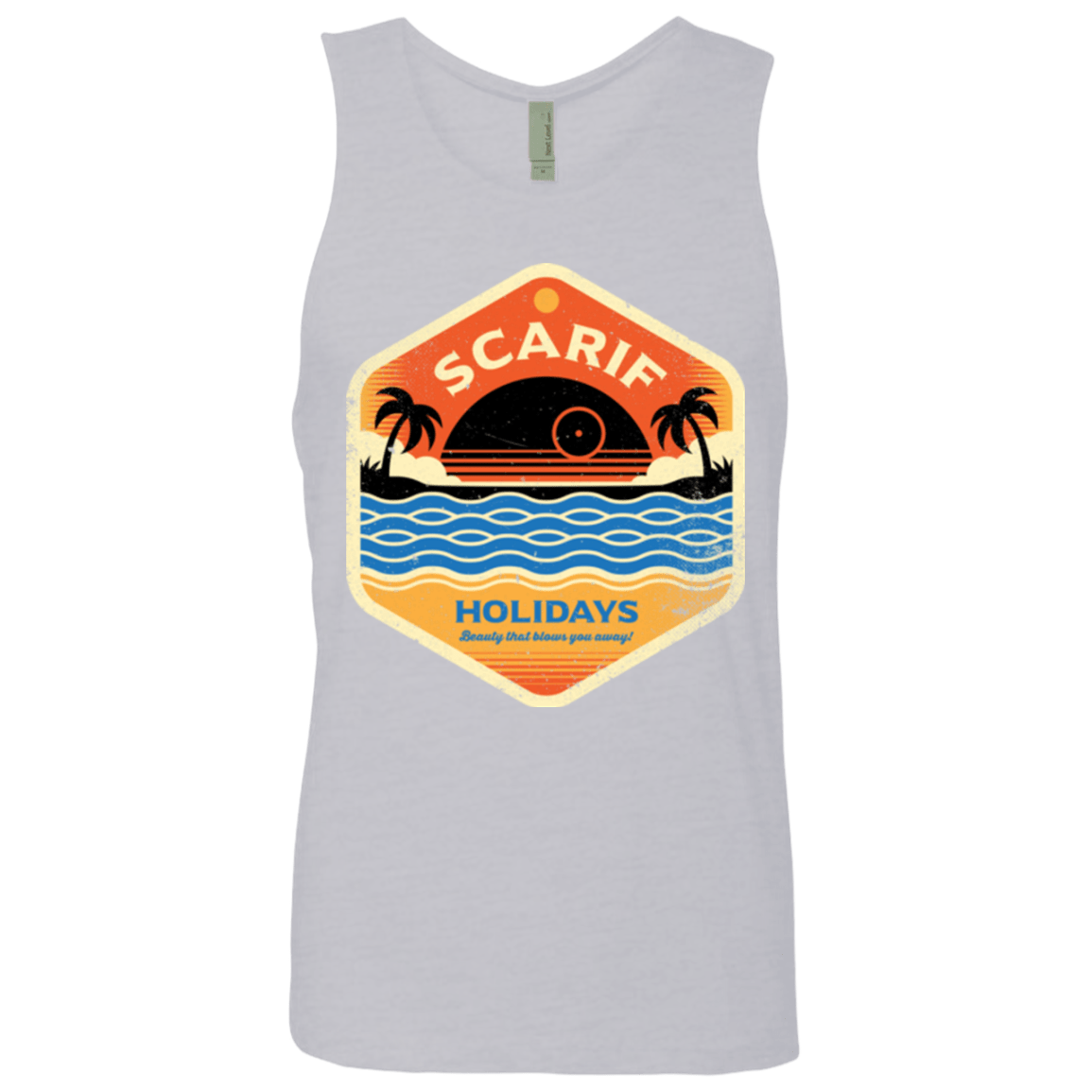 T-Shirts Heather Grey / Small Sun Sea & Space Stations Men's Premium Tank Top