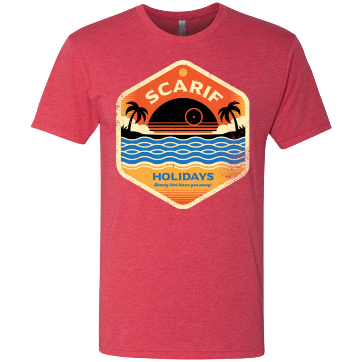 T-Shirts Vintage Red / Small Sun Sea & Space Stations Men's Triblend T-Shirt